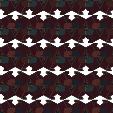 Geometrik süslemeli vektör deseni. Kusursuz tasarım dokusu.