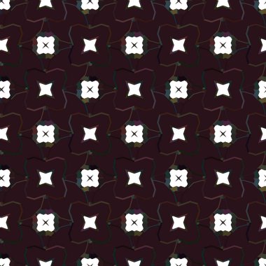 Soyut geometrik süslemeli vektör deseni. Kusursuz tasarım dokusu.