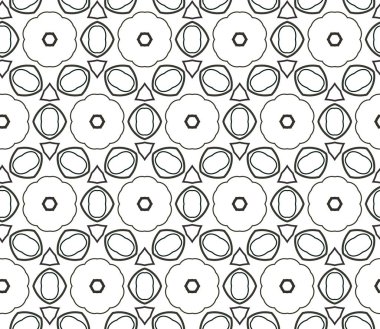 Geometrik süslemeli vektör deseni. Kusursuz tasarım dokusu. 