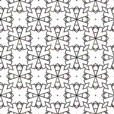 Geometrik süslemeli vektör deseni. Kusursuz tasarım dokusu. 