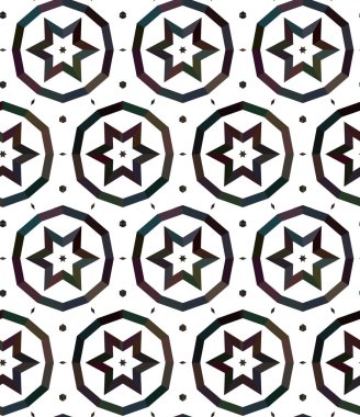 Geometrik süslemeli vektör deseni. Kusursuz tasarım dokusu.