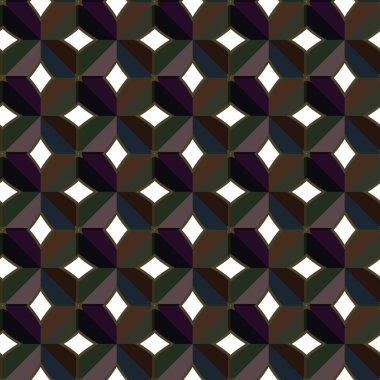 Geometrik süslemeli vektör deseni. Kusursuz tasarım dokusu. 