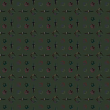 Geometrik süslemeli vektör deseni. Kusursuz tasarım dokusu. 