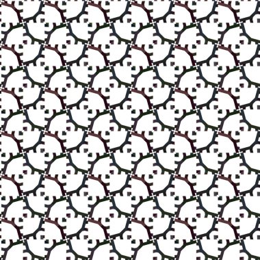 Geometrik süslemeli vektör deseni. Kusursuz tasarım dokusu. 