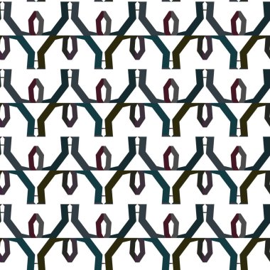 Geometrik süslemeli vektör deseni. Kusursuz tasarım dokusu.