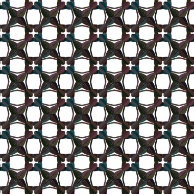 Geometrik süslemeli vektör deseni. Kusursuz tasarım dokusu. 