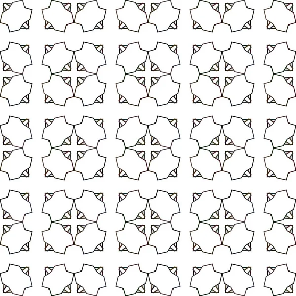 Patrón Sin Costuras Con Ornamento Geométrico Ilustración Vectorial — Archivo Imágenes Vectoriales