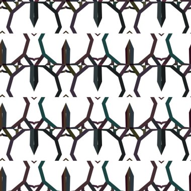 Geometrik süslemeli vektör deseni. Kusursuz tasarım dokusu.