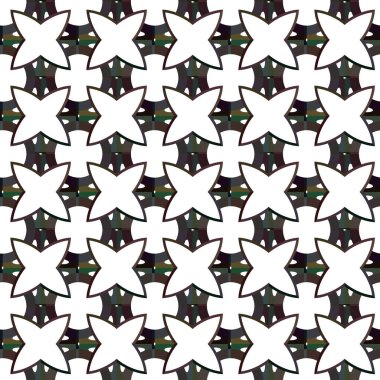 Geometrik süslemeli vektör deseni. Kusursuz tasarım dokusu.