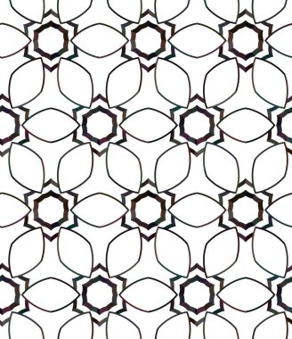 Soyut geometrik süslemeli vektör deseni. Kusursuz tasarım dokusu.