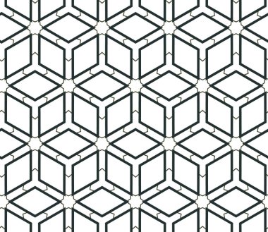 Geometrik süslemeli vektör deseni. Kusursuz tasarım dokusu.