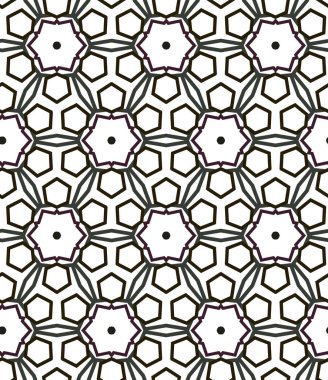Geometrik süslemeli vektör deseni. Kusursuz tasarım dokusu.