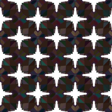 Geometrik süslemeli vektör deseni. Kusursuz tasarım dokusu. 