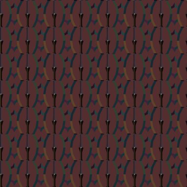 Soyut geometrik süslemeli vektör deseni. Kusursuz tasarım dokusu.