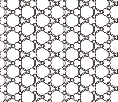 Geometrik süslemeli vektör deseni. Kusursuz tasarım dokusu. 
