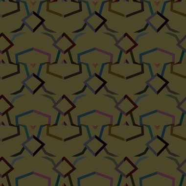 Geometrik süslemeli vektör deseni. Kusursuz tasarım dokusu.