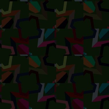 Modern geometrik vektör tasarımı, kusursuz desen çizimi