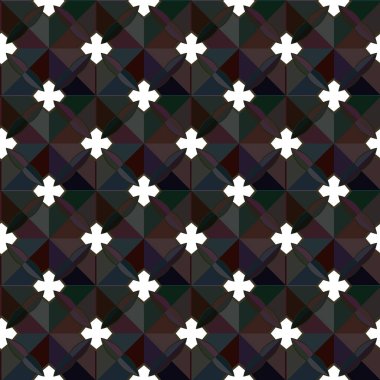 Geometrik süslemeli vektör deseni. Kusursuz tasarım dokusu.