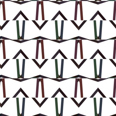 Geometrik süslemeli vektör deseni. Kusursuz tasarım dokusu. 