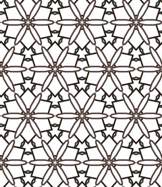 Geometrik süslemeli vektör deseni. Kusursuz tasarım dokusu.