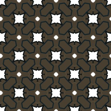 Geometrik süslemeli vektör deseni. Kusursuz tasarım dokusu. 