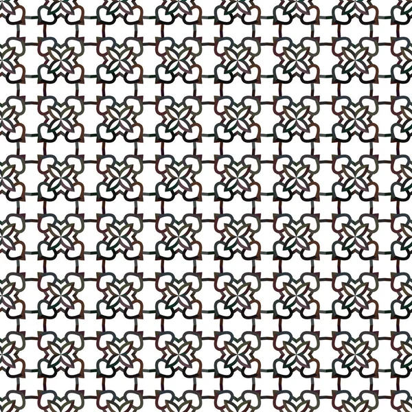 Motif Sans Couture Avec Ornement Géométrique Noir Blanc Illustration Vectorielle — Image vectorielle