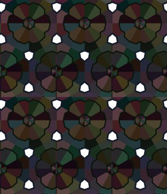 Modern geometrik vektör tasarımı, kusursuz desen çizimi