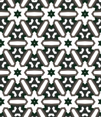 Geometrik süslemeli vektör deseni. Kusursuz tasarım dokusu. 