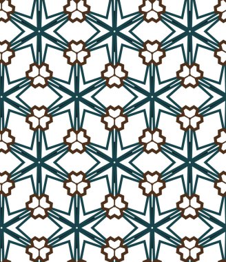 Geometrik süslemeli vektör deseni. Kusursuz tasarım dokusu. 