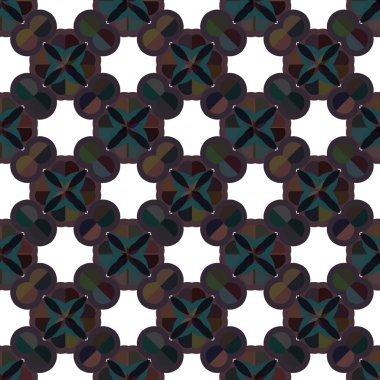 Geometrik süslemeli vektör deseni. Kusursuz tasarım dokusu.