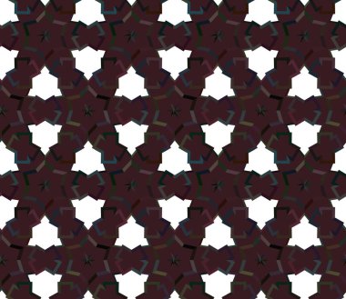 Soyut geometrik şekillerden yapılmış kusursuz desen