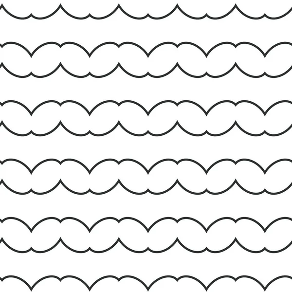 Padrão Sem Costura Vetorial Com Linhas Preto Branco — Vetor de Stock