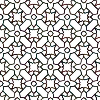 Soyut geometrik süslemeli vektör deseni. Kusursuz tasarım dokusu.