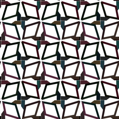 Modern geometrik vektör tasarımı, kusursuz desen çizimi