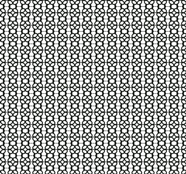 黑白几何形状的矢量无缝图案 — 图库矢量图片