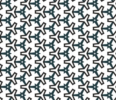 Soyut geometrik süslemeli vektör deseni. Kusursuz tasarım dokusu.