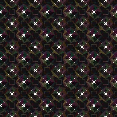 Geometrik süslemeli vektör deseni. Kusursuz tasarım dokusu.