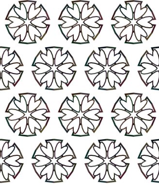 Geometrik süslemeli vektör deseni. Kusursuz tasarım dokusu.
