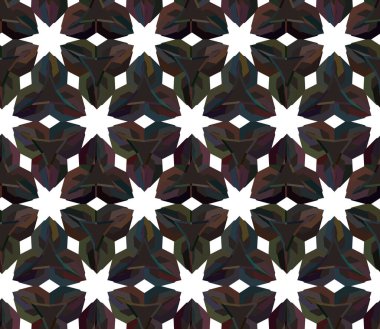 Geometrik süslemeli vektör deseni. Kusursuz tasarım dokusu. 