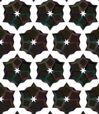 Geometrik süslemeli vektör deseni. Kusursuz tasarım dokusu.