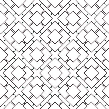 Geometrik süslemeli vektör deseni. Kusursuz tasarım dokusu 