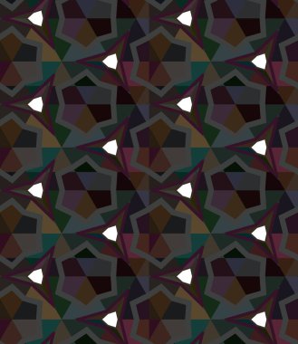 Geometrik süslemeli vektör deseni. Kusursuz tasarım dokusu.