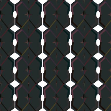 Geometrik süslemeli vektör deseni. Kusursuz tasarım dokusu.