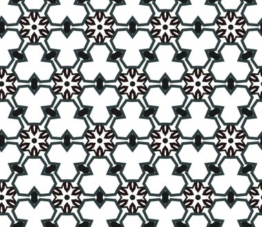 Tasarımınız için soyut elementlerle kusursuz desenlerin vektör çizimi