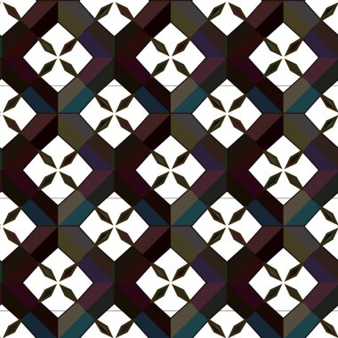 Modern geometrik vektör tasarımı, kusursuz desen çizimi