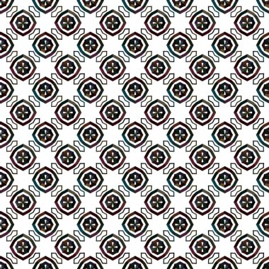 Modern geometrik vektör tasarımı, kusursuz desen çizimi