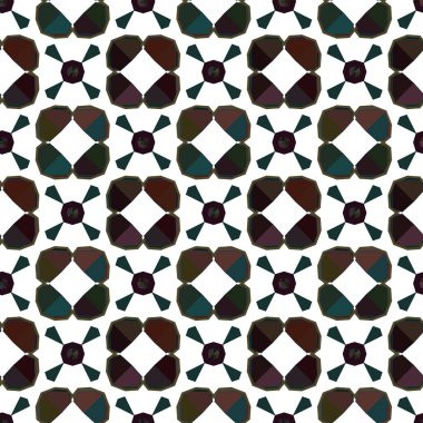 Geometrik süslemeli kusursuz desen. vektör illüstrasyonu