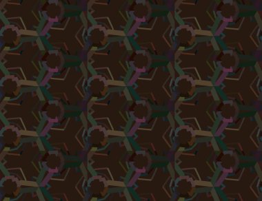 Geometrik süslemeli vektör deseni. Kusursuz tasarım dokusu. 