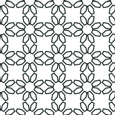 Geometrik süslemeli vektör deseni. Kusursuz tasarım dokusu.