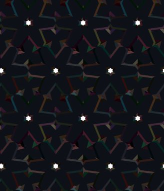 Geometrik süslemeli vektör deseni. Kusursuz tasarım dokusu.